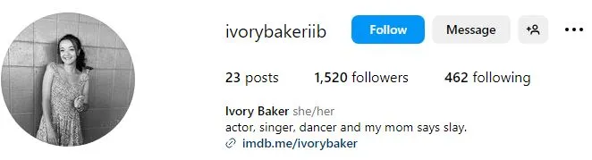 IG Profile of Ivory Baker